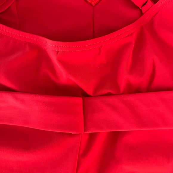 Skinny Dippers Jelly Beans Cinched Waist One-Piece Swimsuit. Red, size medium - Picture 11 of 14